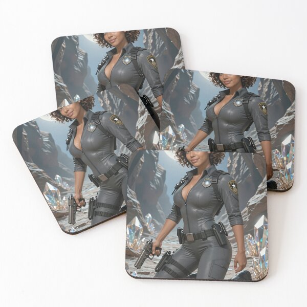 Item preview, Sarah kneels by glowing crystals under moonlight designed and sold by CathryneDelamort.