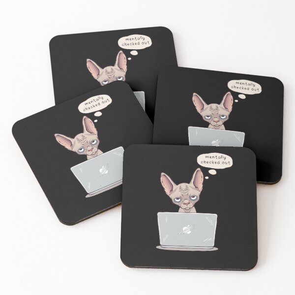 Item preview, Mentally Checked Out Sphynx Cat Illustration designed and sold by Radya Geraldi.