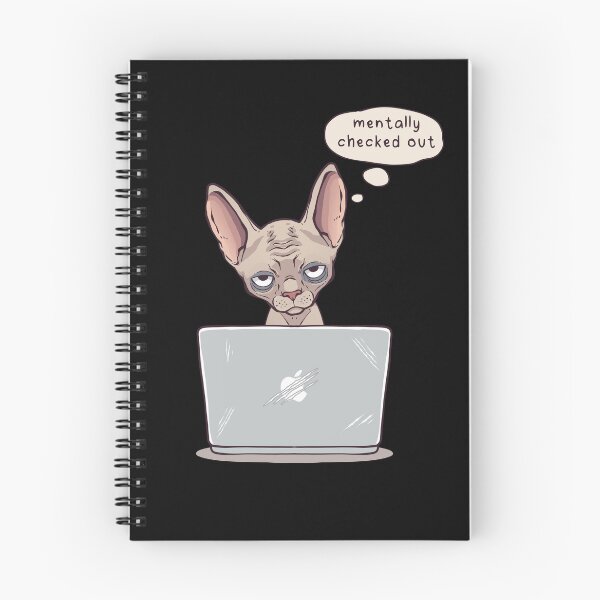 Item preview, Mentally Checked Out Sphynx Cat Illustration designed and sold by Radya Geraldi.
