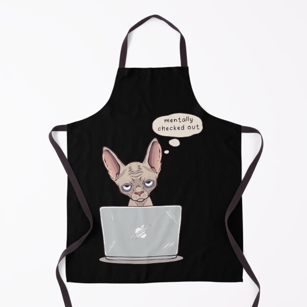 Item preview, Mentally Checked Out Sphynx Cat Illustration designed and sold by Radya Geraldi.