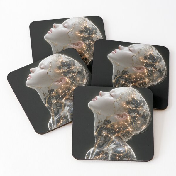 Item preview, Kintsugi Woman – Porcelain Skin, Golden Pulse designed and sold by MDartsUS.