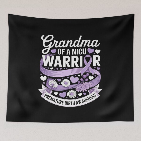 Item preview, Grandma NICU Warrior for Preemie Prematurity Awareness Month designed and sold by Catharsiscath.