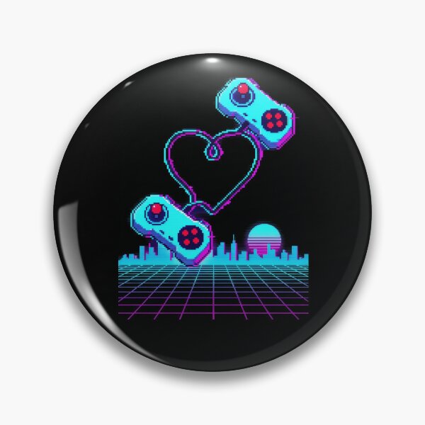 Item preview, Vaporwave Game Controllers Heart – Retro Gaming Love 80s Synthwave Valentine Gift Design designed and sold by Luminari Creations.
