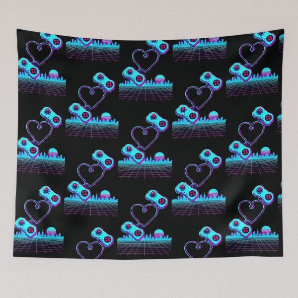 Item preview, Vaporwave Game Controllers Heart – Retro Gaming Love 80s Synthwave Valentine Gift Design designed and sold by Luminari Creations.