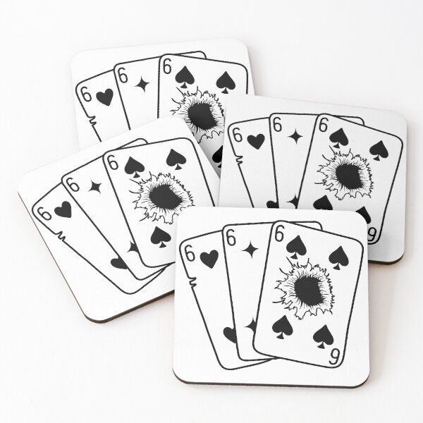 Item preview, Black and white triple six playing cards designed and sold by Dom-Workshop.