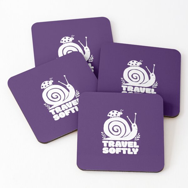 Item preview, Snail and Ladybug Adventure, White on Purple designed and sold by nikoart001.