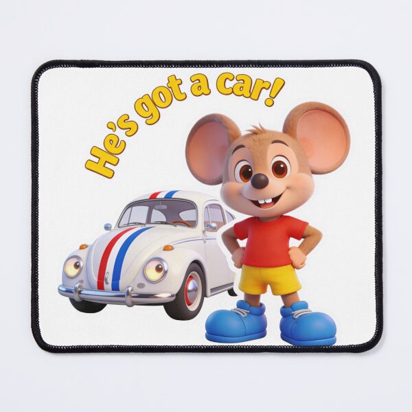 Item preview, Cute Mouse Zippy With His First Car, Zippy Collection, Apparel designed and sold by Zippy Creation.