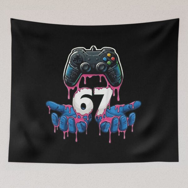 Item preview, Gaming Drip 67 Six Seven Controller Art Tee designed and sold by LashondaGreen89.