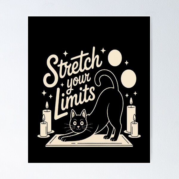 Item preview, Stretch Your Limits Embrace The Cat Spirit Yoga Mindfulness designed and sold by StuffNestie.