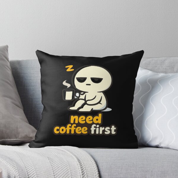 Item preview, Need Coffee First – Cute Tired Morning Mood designed and sold by AdicretorDesign.