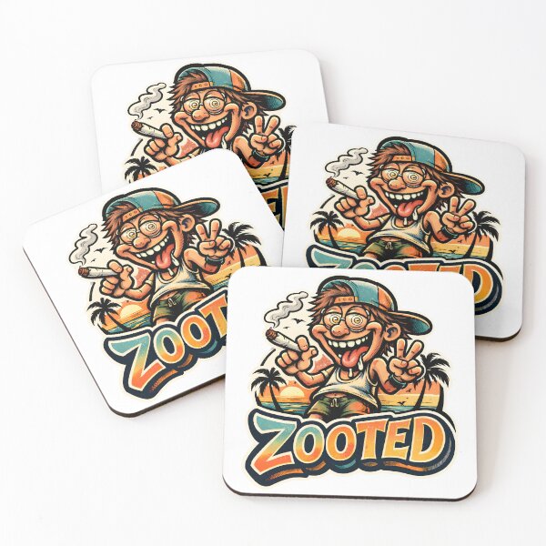 Item preview, ZOOTED Funny Gen Z Slang Meme - Extremely Hyped Character Retro Beach Art - Edgy Sarcastic Energized Graphic for Summer Stickers T-Shirts Hoodies and Tropical Aesthetic Room Wall Decor - Party Vibe designed and sold by Vivaan Studio.