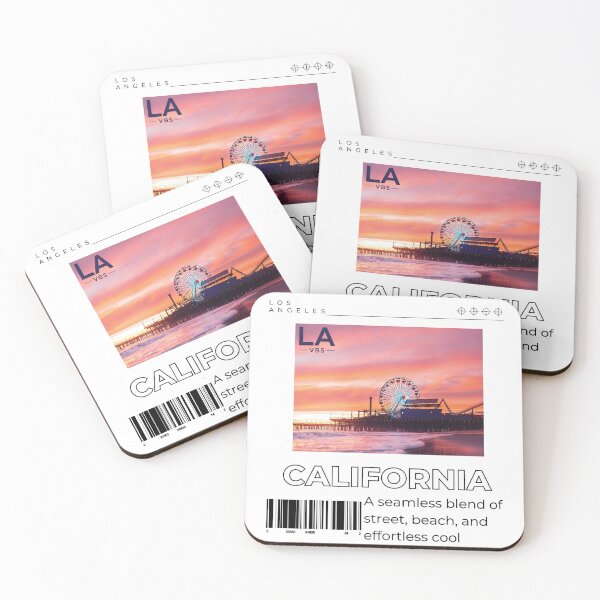 Item preview, Santa Monica Pier California Sunset - LA VBS Streetwear Barcode designed and sold by LA VBS.