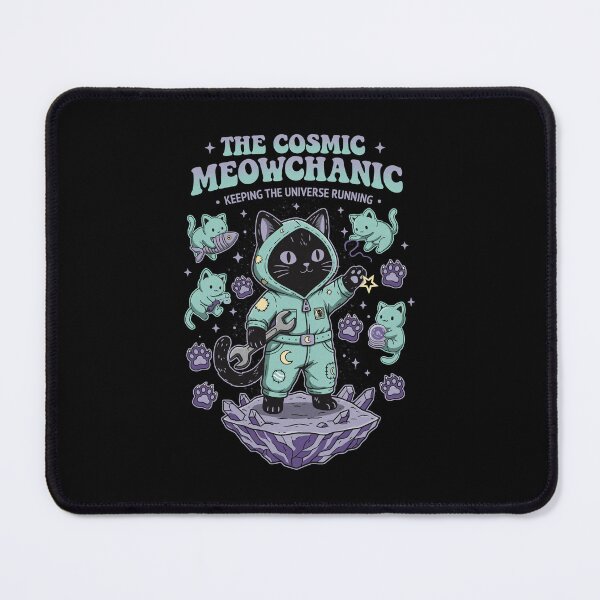 Item preview, Cosmic Meowchanic Black Cat Space Mechanic designed and sold by tollaru.