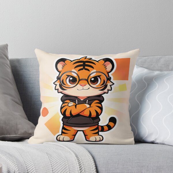 Item preview, Cute Nerd Tiger in Hoodie designed and sold by RJ2525.