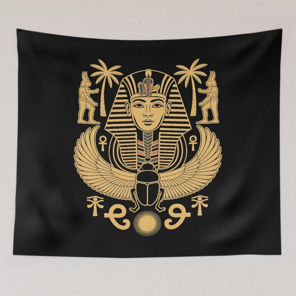Item preview, mystical cat - ancient egypt cats - travel egypt - egypt souvenir - cairo trip - pyramids adventure - wanderlust egypt - world traveler - geometric art - symmetrical design - egypt pattern designed and sold by JansenGS.