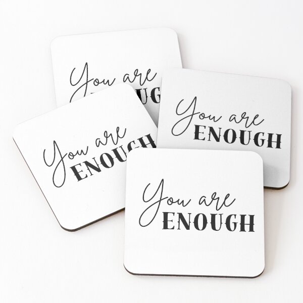 Item preview, You are enough a positive motivational typography lettering design element for motivation and inspiration designed and sold by AESTHETIC-FLAIR.