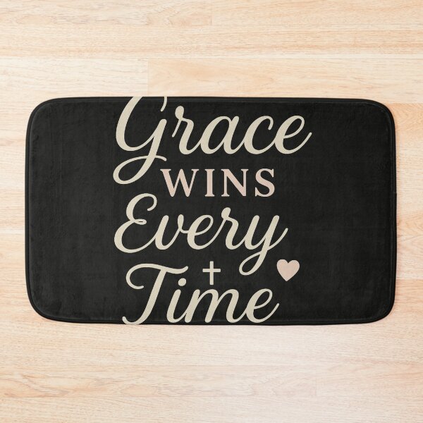 Item preview, Grace Wins Every Time – Christian Faith Quote Elegant Script Typography designed and sold by astersgraphics.