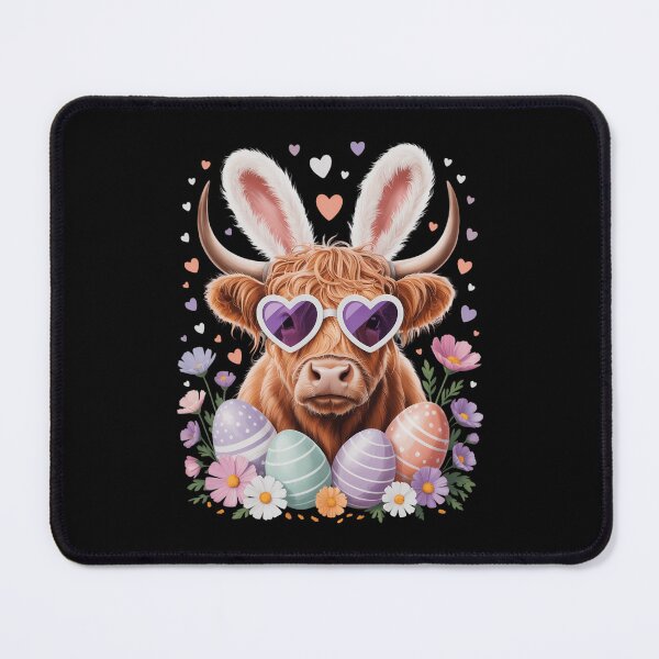 Item preview, Happy Easter Day Highland Cow Easter Bunny designed and sold by IdunayaStore.