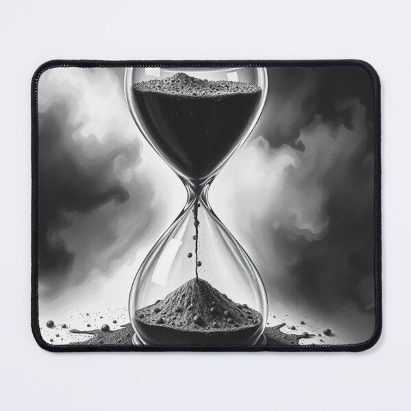 Item preview, Black Hourglass Running Out of Time - Dark Gothic Sand Timer Art designed and sold by EllDAV777.