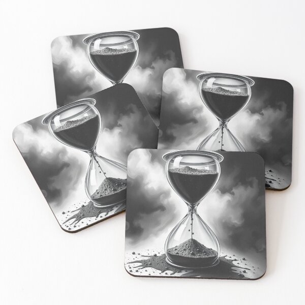 Item preview, Black Hourglass Running Out of Time - Dark Gothic Sand Timer Art designed and sold by EllDAV777.