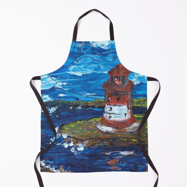 Item preview, Art print sea scape windy day near the light house designed and sold by empressbat merch.