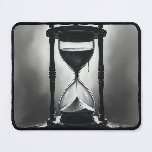 Item preview, Surreal Hourglass Art - Black and White Sand Timer Passing Time Gothic Decor designed and sold by EllDAV777.