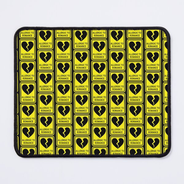 Item preview, Allergic To Romance Broken Heart Warning Sign designed and sold by TKDigitalDesign.