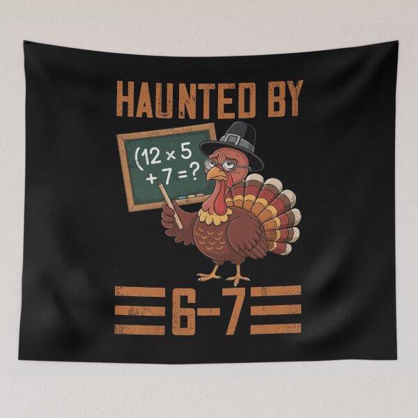 Item preview, 67 Haunted By Math Turkey Funny Thanksgiving Shirt designed and sold by LashondaGreen89.