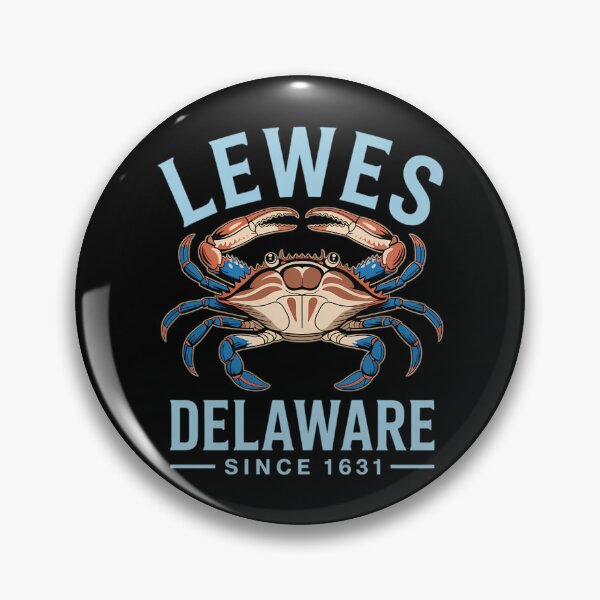 Item preview, Lewes Delaware Since 1631 Blue Claw Crab Pale Blue Letters designed and sold by FaithAbbott.