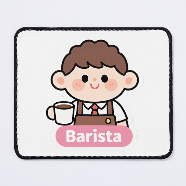 Item preview, Cute Barista Coffee Shop Character designed and sold by Bright Vibe Designs.