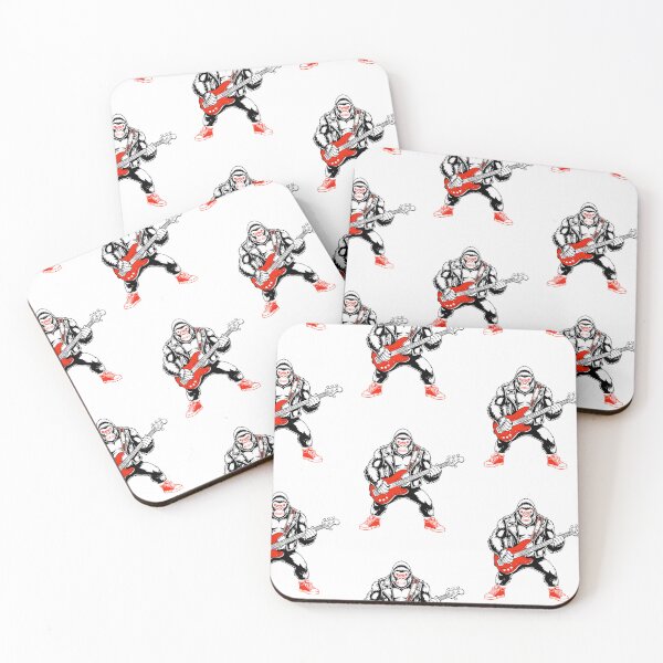 Item preview, Angry Gorilla Playing Bass Guitar Rock Music Illustration designed and sold by Maniutek.
