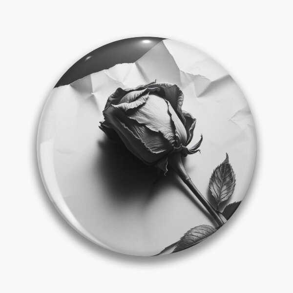 Item preview, Black and White Wilted Rose Photography - Melancholic Floral Art Print designed and sold by EllDAV777.