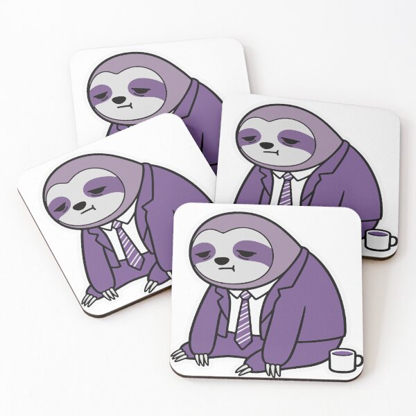 Item preview, Corporate Sloth - Tired Retry Mode Sticker designed and sold by misticalplace.