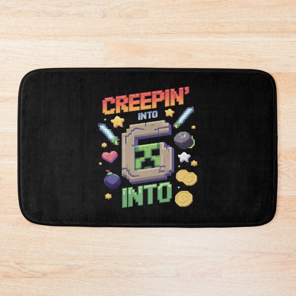 Item preview, 6th Birthday Gamer Pixel Creepin’ Into 6 Video Game Party 2  designed and sold by MarkLeedsArt.