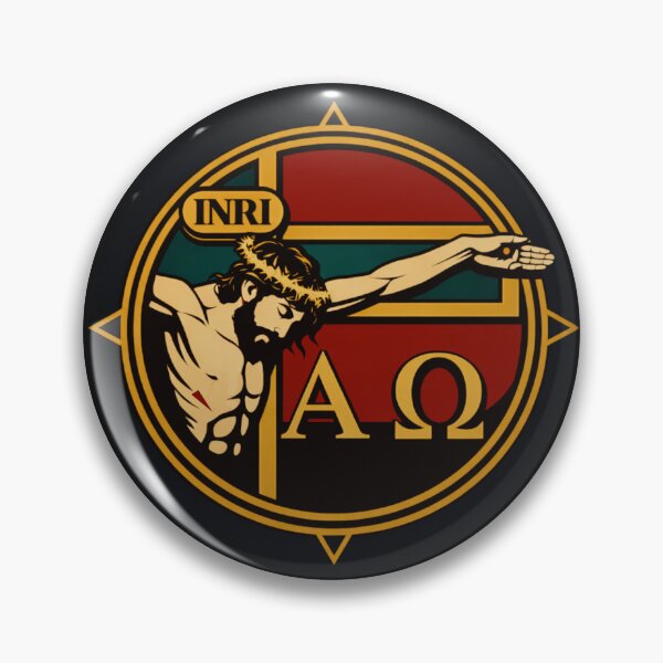 Item preview, Alpha & Omega — INRI Crest (Flat Gild Edition) designed and sold by Sanctum Icons.