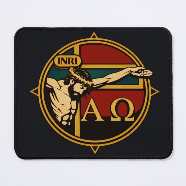 Item preview, Alpha & Omega — INRI Crest (Flat Gild Edition) designed and sold by Sanctum Icons.