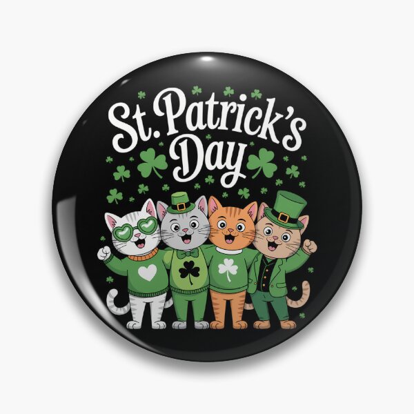 Item preview, St Patricks Day Cats Funny Irish Shamrocks designed and sold by lilensgavadur.