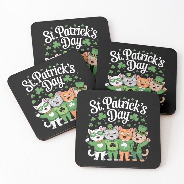 Item preview, St Patricks Day Cats Funny Irish Shamrocks designed and sold by lilensgavadur.