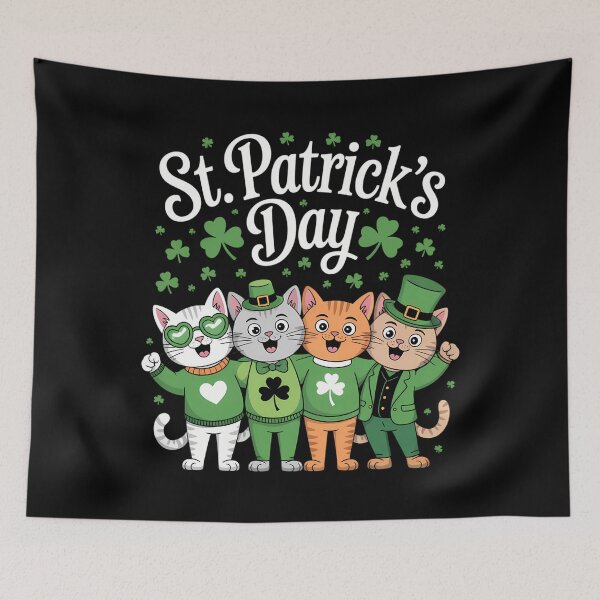 Item preview, St Patricks Day Cats Funny Irish Shamrocks designed and sold by lilensgavadur.
