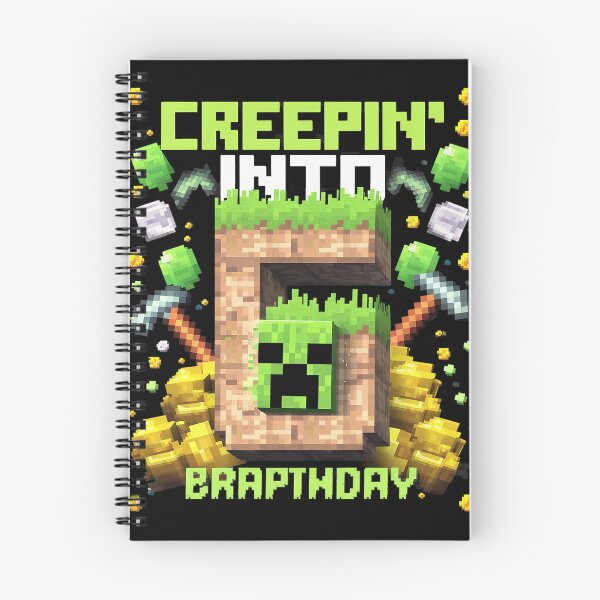 Item preview, 6th Birthday Gamer Pixel Creepin’ Into 6 Video Game Party 3  designed and sold by MarkLeedsArt.