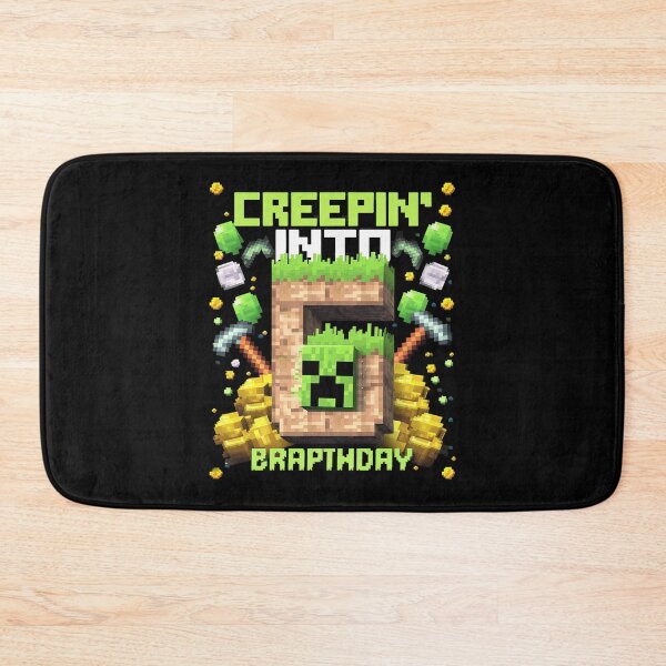 Item preview, 6th Birthday Gamer Pixel Creepin’ Into 6 Video Game Party 3  designed and sold by MarkLeedsArt.