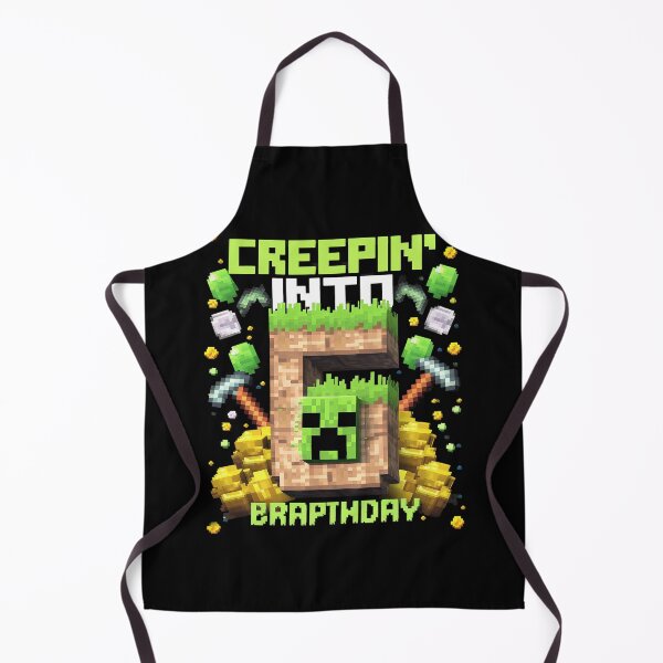 Item preview, 6th Birthday Gamer Pixel Creepin’ Into 6 Video Game Party 3  designed and sold by MarkLeedsArt.