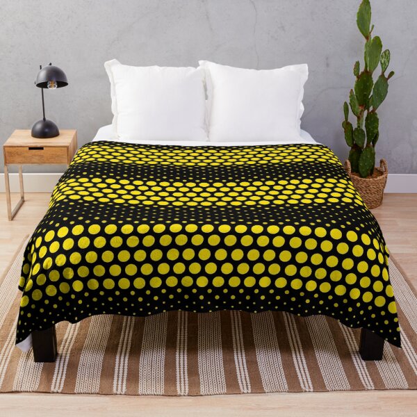 Item preview, Dotwave Vivid Yellow Polka Dot on Black designed and sold by POLKAIWERX.