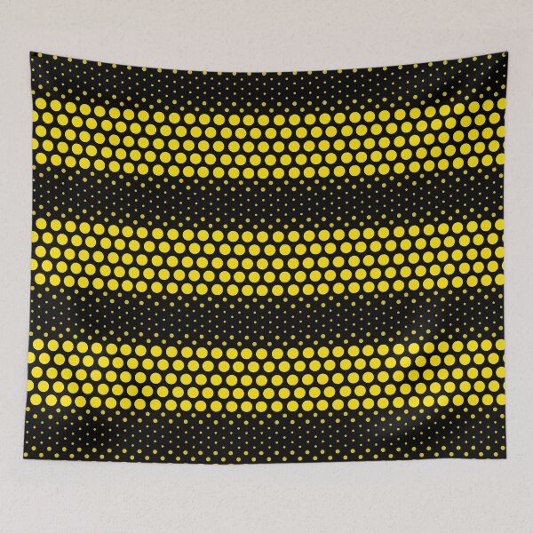 Item preview, Dotwave Vivid Yellow Polka Dot on Black designed and sold by POLKAIWERX.