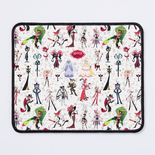 Item preview, Hazbin Hotel Hear My Hope Overlords Seamless Pattern w/ Splatter Background designed and sold by Playful Patternz.