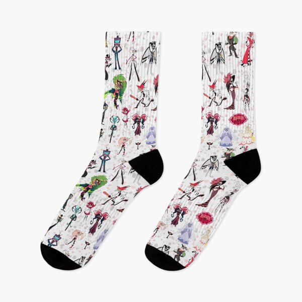 Item preview, Hazbin Hotel Hear My Hope Overlords Seamless Pattern w/ Splatter Background designed and sold by Playful Patternz.