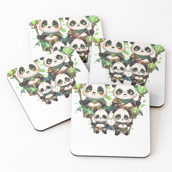 Item preview, Greenbloom Panda Family – Guardians of Nature’s Heart | Monzora Fantasy World designed and sold by Monzora.