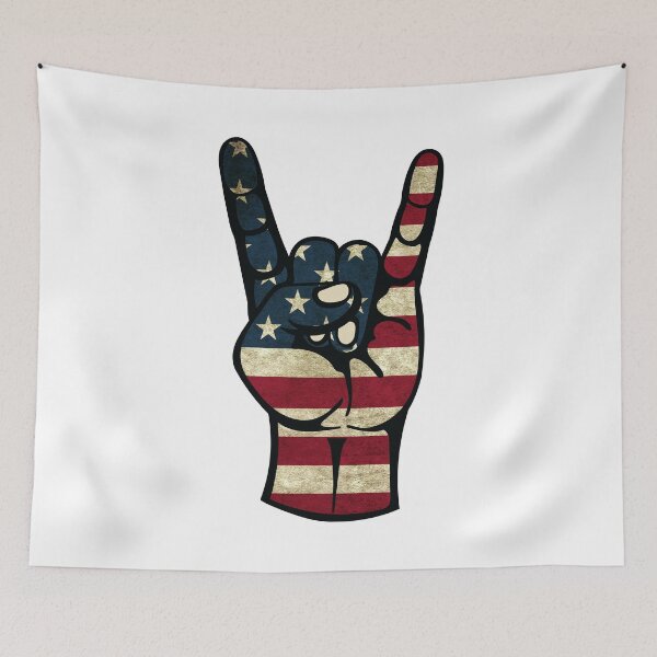 Item preview, Vintage American Rock Hand Sign designed and sold by Marshallamoakohene.