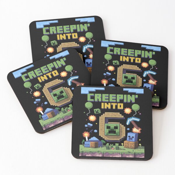 Item preview, 6th Birthday Gamer Pixel Creepin’ Into 6 Video Game Party 8  designed and sold by MarkLeedsArt.