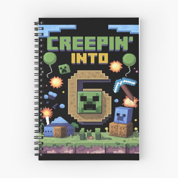 Item preview, 6th Birthday Gamer Pixel Creepin’ Into 6 Video Game Party 8  designed and sold by MarkLeedsArt.